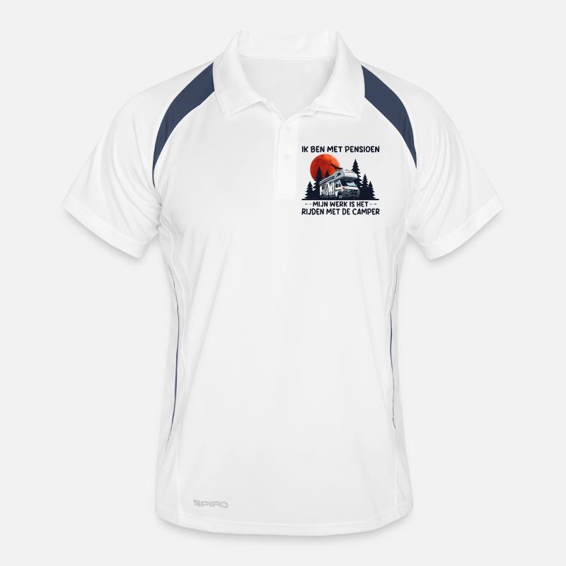 I am a retired camper. - Men's Polo breathable - white/navy
