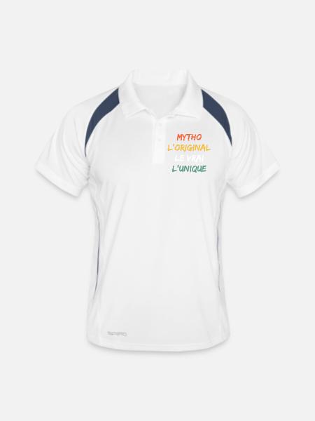Mytho Original The True Unique - Men's Polo breathable - white/navy - Front