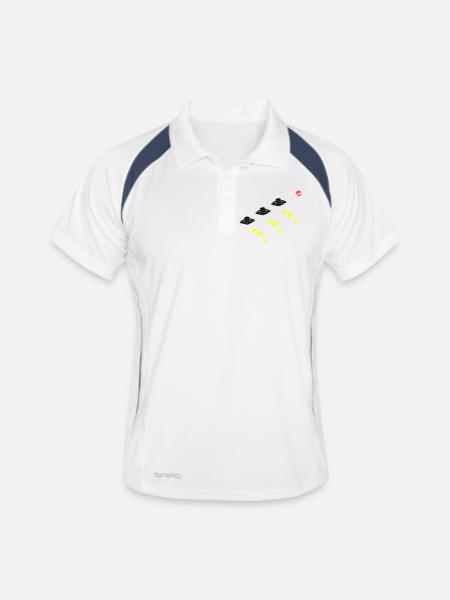 UFO Invasion Lightning Attack Alien Vector - Men's Polo breathable - white/navy - Front