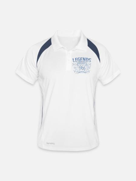 60e anniversaire Legends Qualification Premium Vintage 1966 - Polo respirant Homme - blanc/marine - Devant