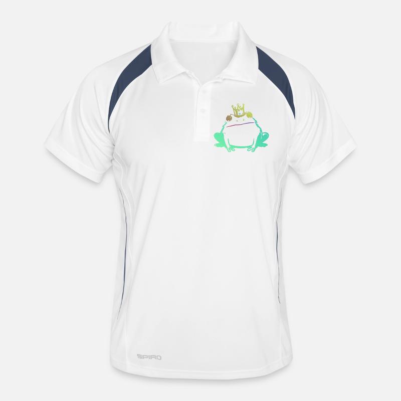 Frog King and Neon Crown Men's Polo breathable