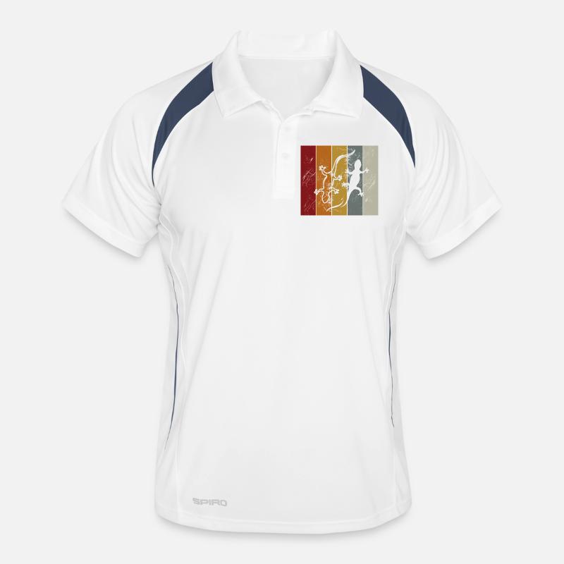 Gecko Color Stripes Men's Polo breathable
