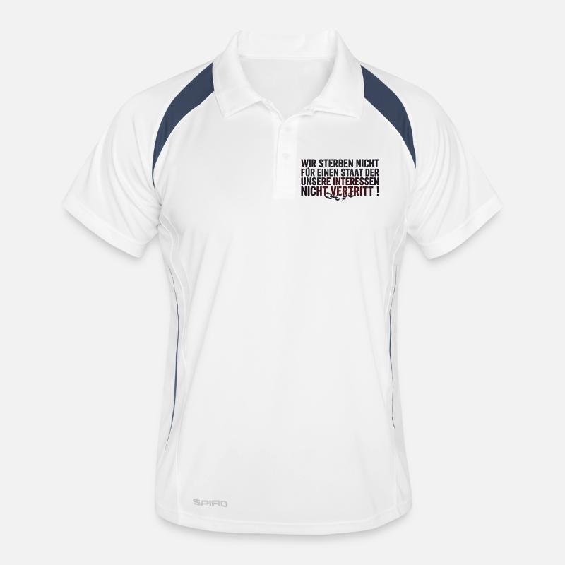 Protest Statement - Men's Polo breathable - white/navy