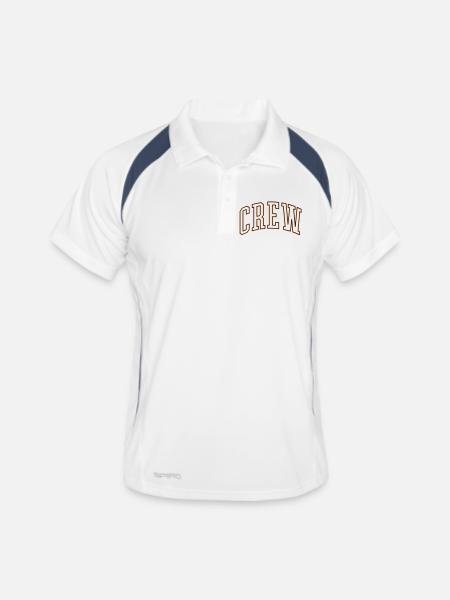 Crew Outline - Men's Polo breathable - white/navy - Front