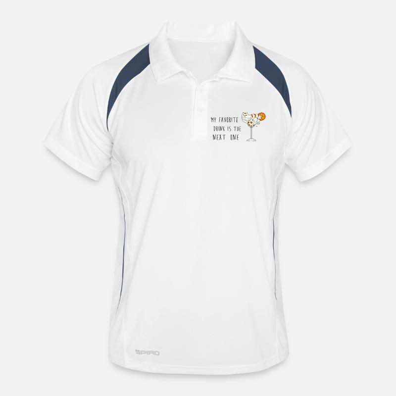 My Favorite Drink Is The Next One Cute Cat Männer Polo atmungsaktiv