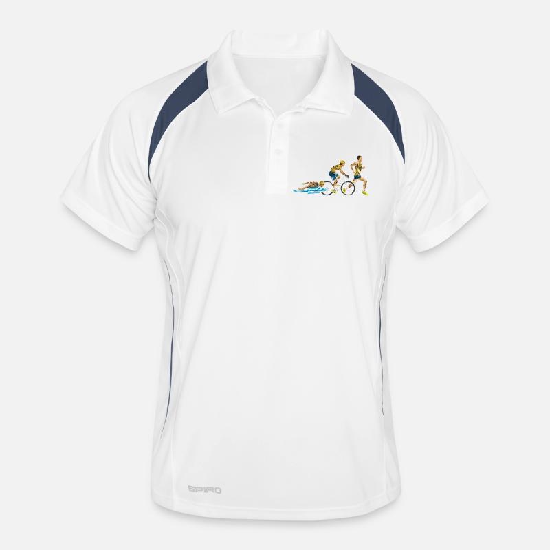 Relai Triathlon: Nage-Cycle-Course Polo respirant Homme