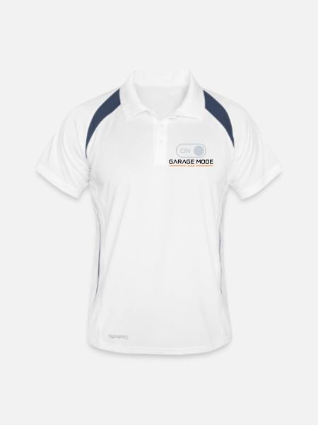 Garage Mode On – Mechanic Biker - Men's Polo breathable - white/navy - Front