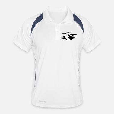 Der schwarze Wolf - Männer Polo atmungsaktiv - Weiß/Navy