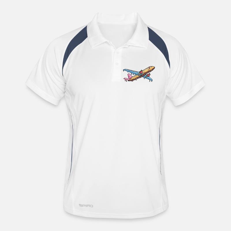 Flugzeug Flieger Eiscreme Kinder Jungen Pilot - Men's Polo breathable - white/navy