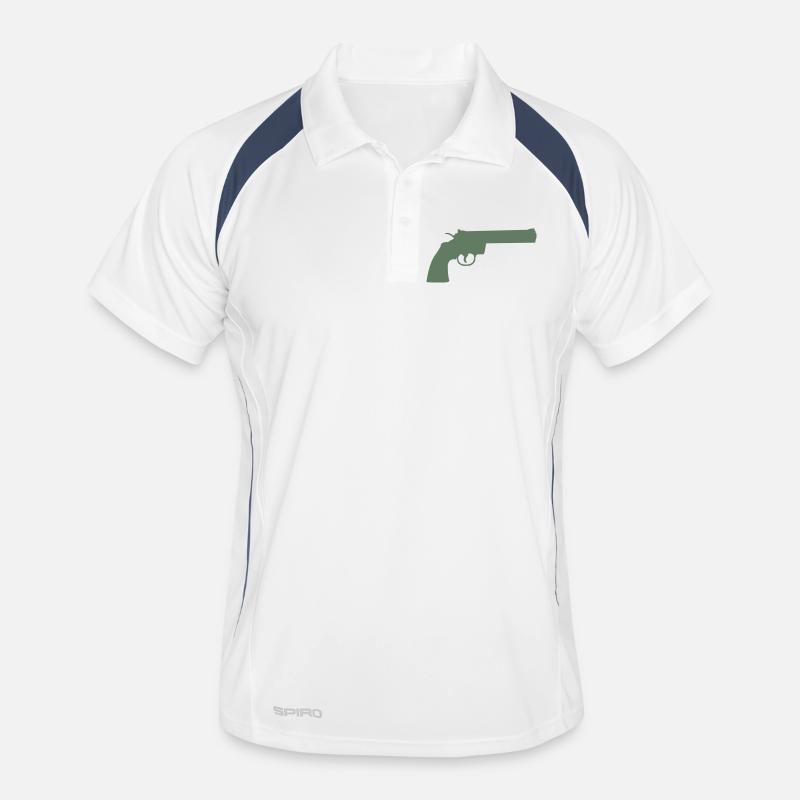 Silhouette du revolver vert Polo respirant Homme