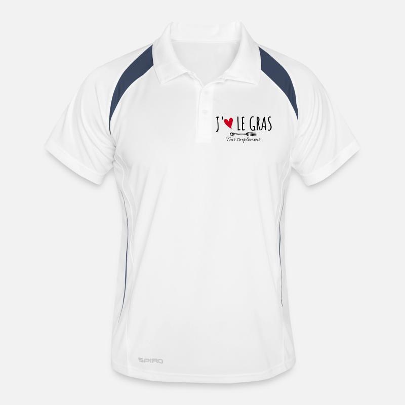 J'aime le gras tout simplement Polo respirant Homme