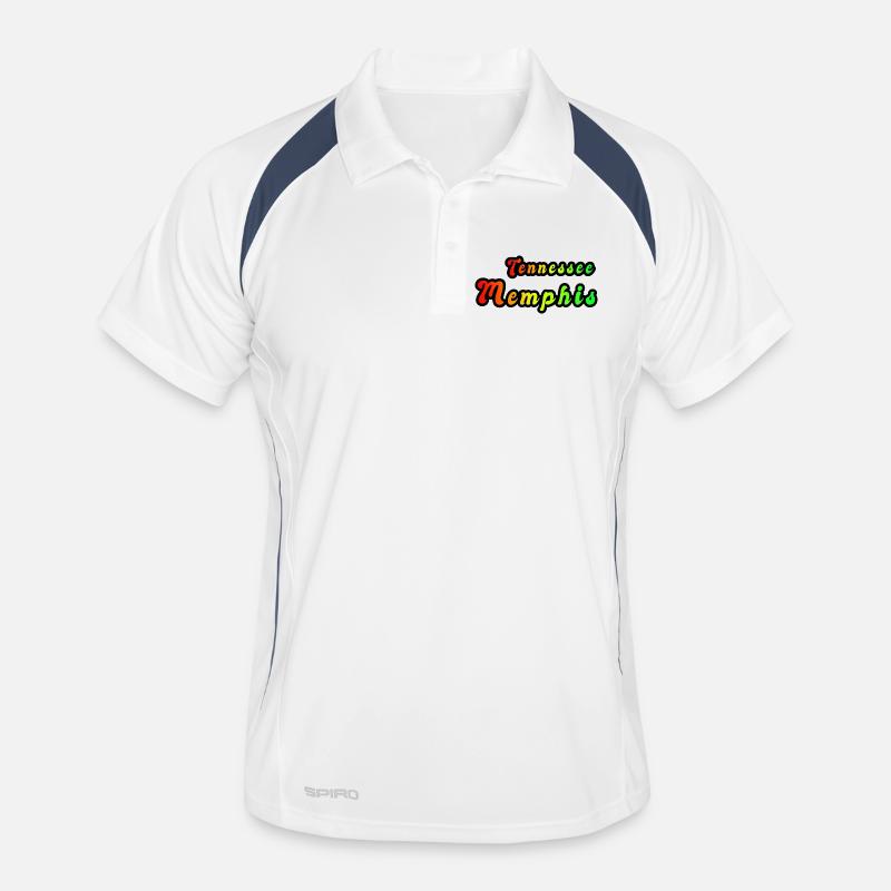 Memphis Tennessee Regenbogen Design Männer Polo atmungsaktiv