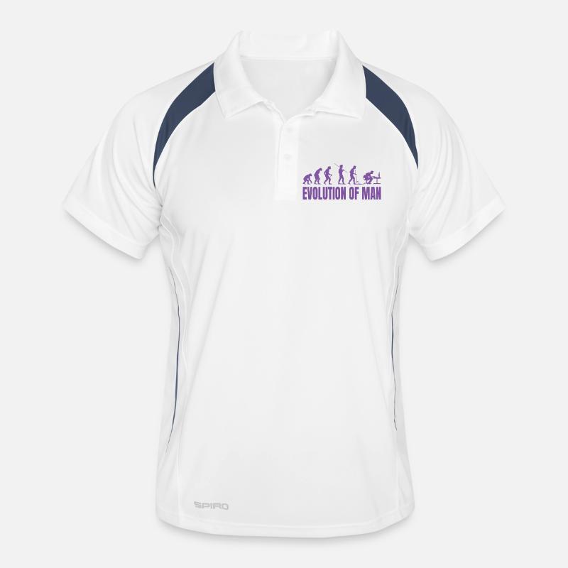 Programmer Computer Freak Evolution Retro - Men's Polo breathable - white/navy