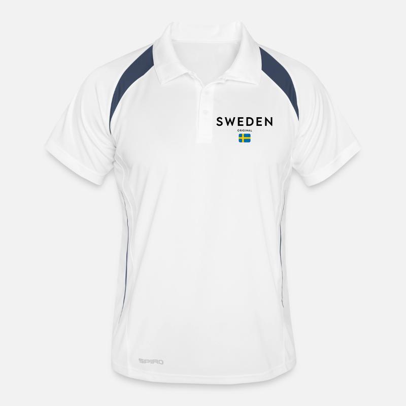 Schwedischer Stolz, minimalistisches, elegantes Design Männer Polo atmungsaktiv