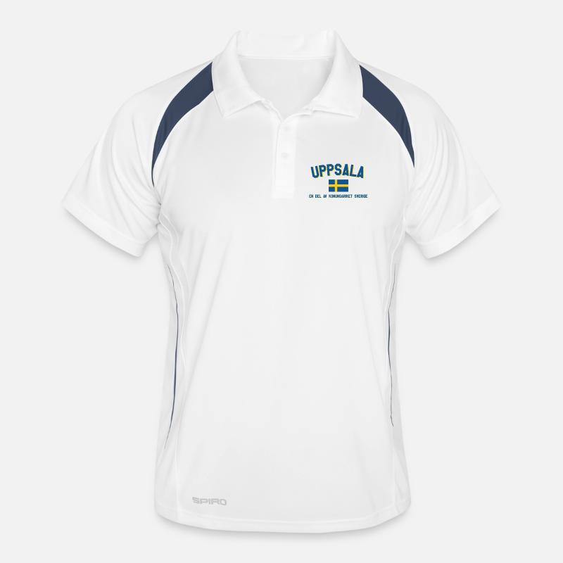 Logo d’Uppsala avec drapeau Polo respirant Homme