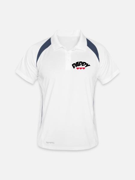 Daddy - Men's Polo breathable - white/navy - Front