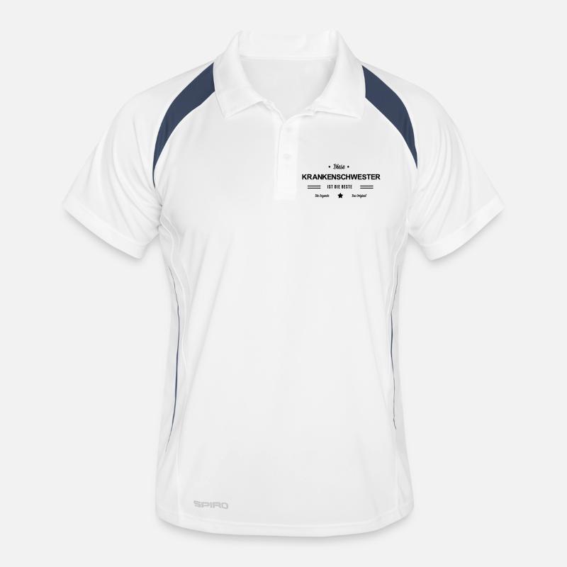Beste Krankenschwester - Männer Polo atmungsaktiv - Weiß/Navy