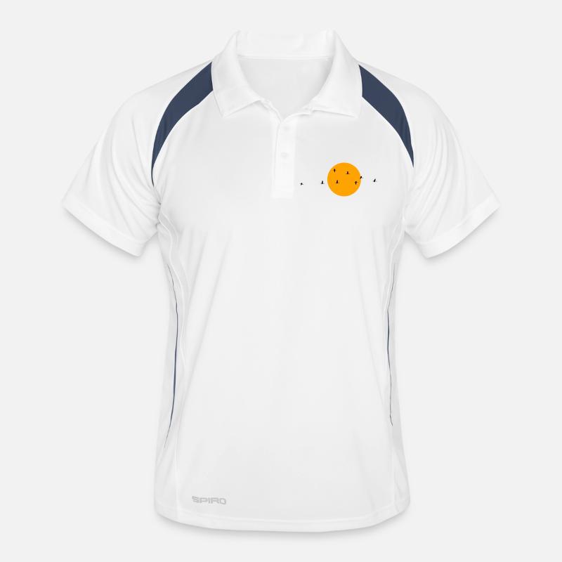 Wild Geese Cranes Spring Men's Polo breathable