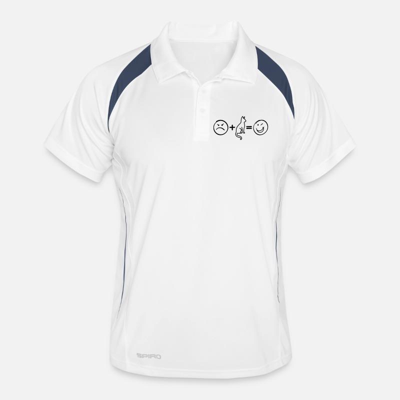 Silhouette de chat minimaliste Polo respirant Homme