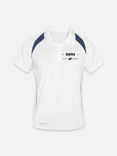 Denver Colorado Coordinates Planet Earth - Men's Polo breathable - white/navy - Front