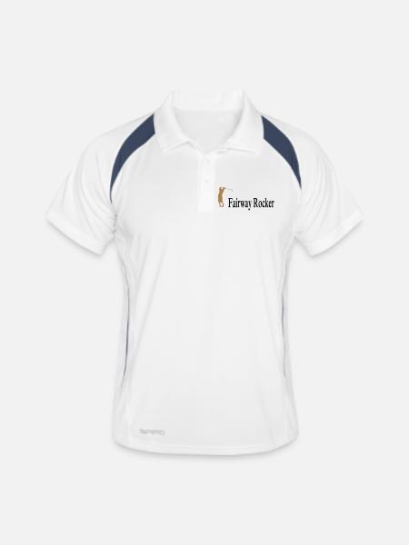 golf - Men's Polo breathable - white/navy