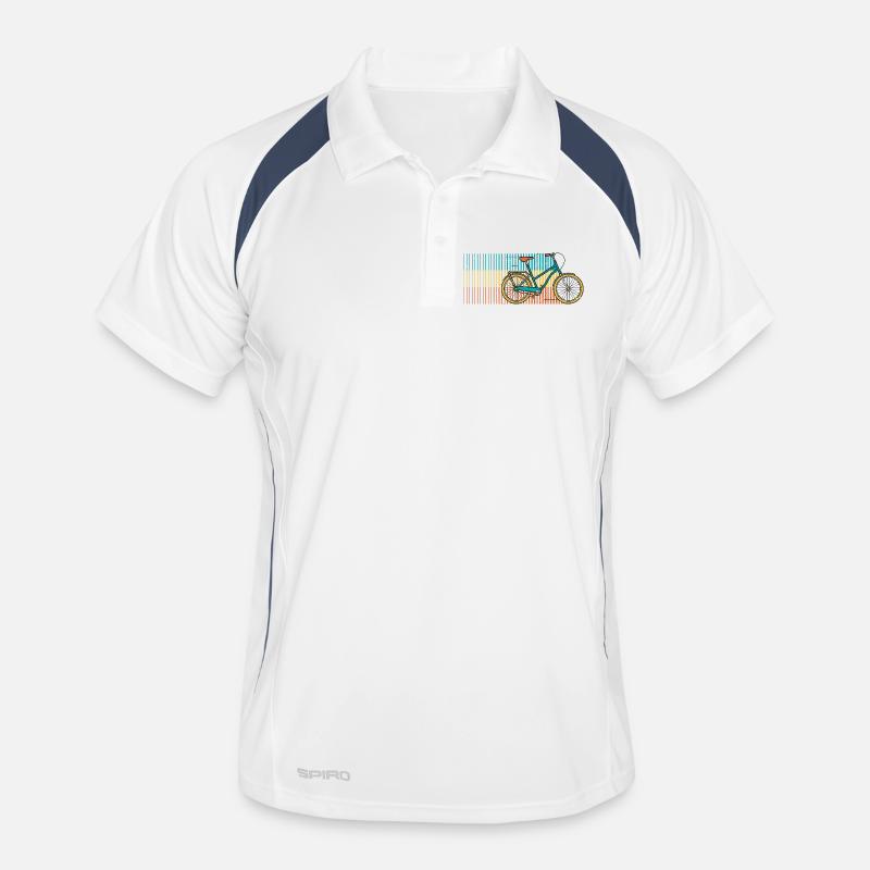 Rayures de vélo sur un horizon audacieux Polo respirant Homme