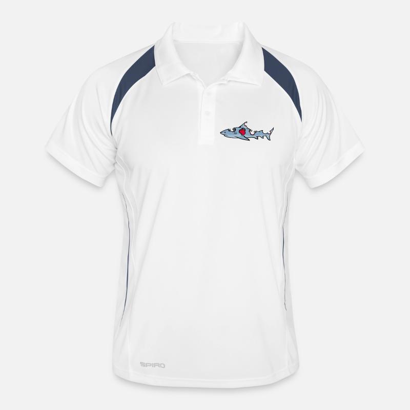 requin croqué Polo respirant Homme