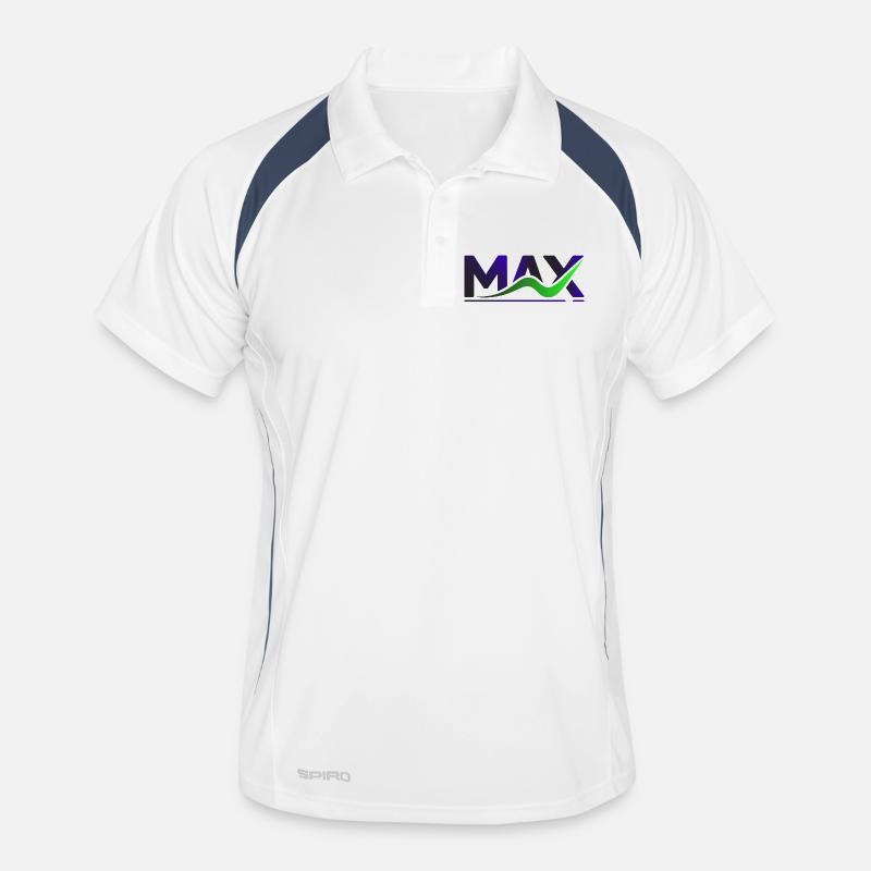 MAX Wave Gradient Logo Tee - Men's Polo breathable - white/navy