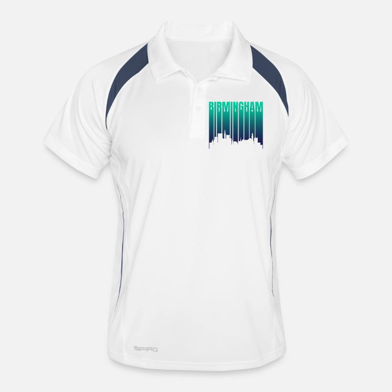 Birmingham Skyline Gradient Männer Polo atmungsaktiv