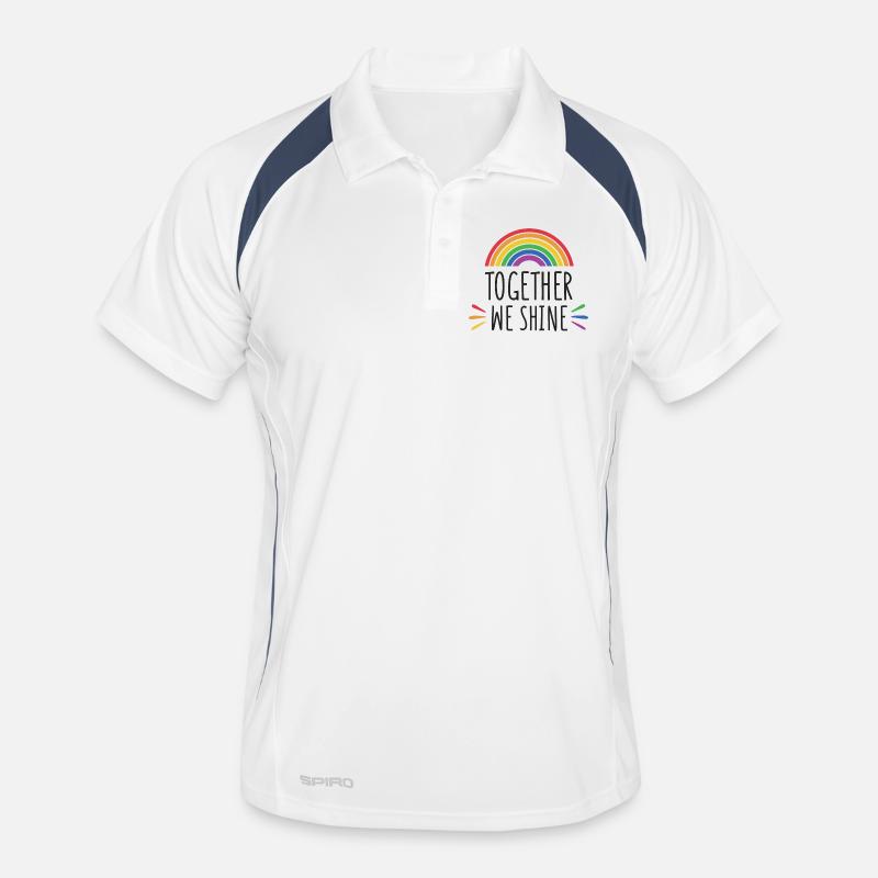Pride Month - Together We Shine - Men's Polo breathable - white/navy