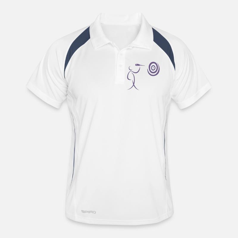 Joueur de fléchettes minimaliste avec fléchette et fléchette Polo respirant Homme