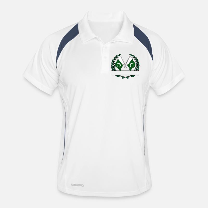 Drapeaux Pakistan bannière couronne de laurier Polo respirant Homme