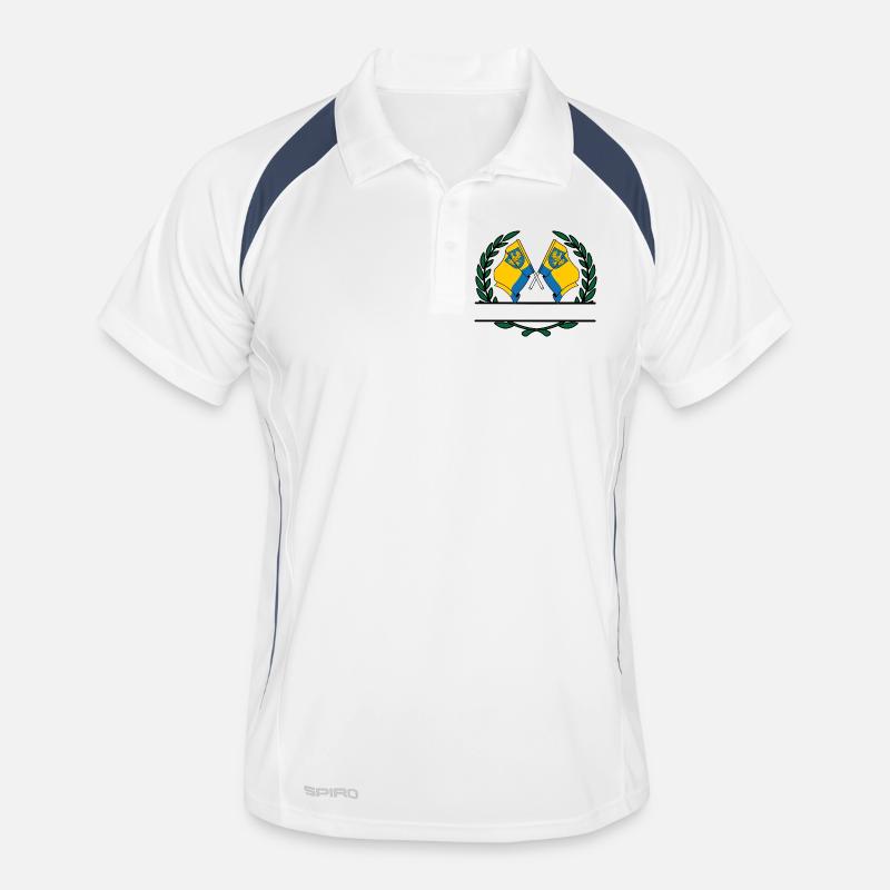 Drapeaux Opole couronne de laurier bannière Polo respirant Homme