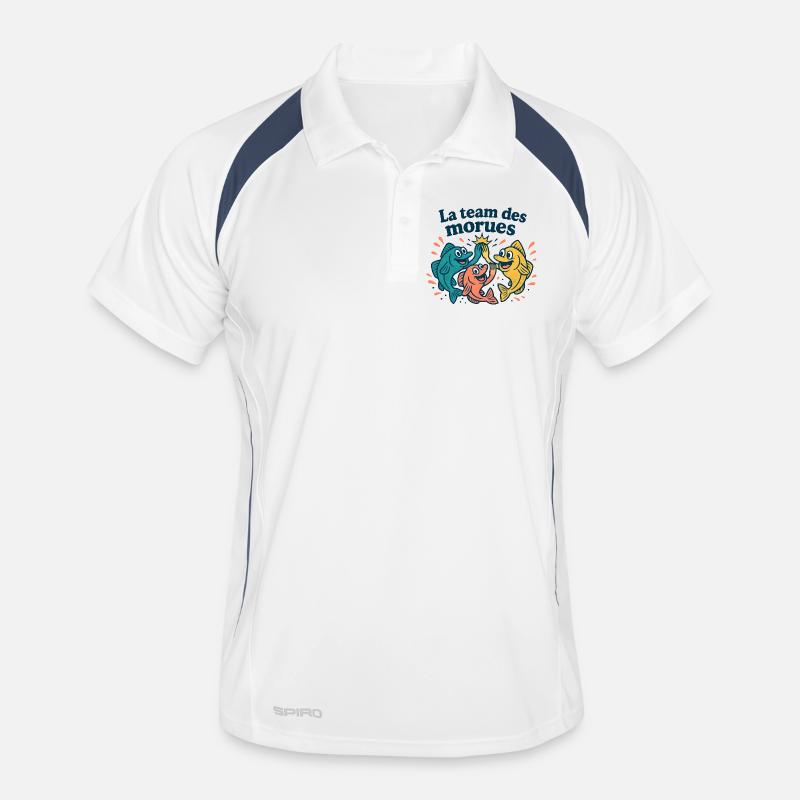 Coloured Cod Team - Men's Polo breathable - white/navy