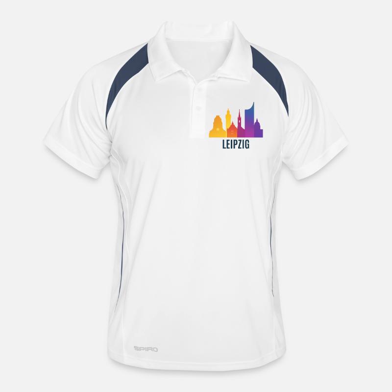 Leipzig Skyline Gradient Men's Polo breathable