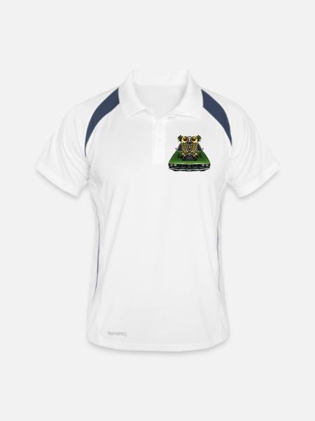 BRASS BAND - sound & vision - Polo respirant Homme - blanc/marine - Devant