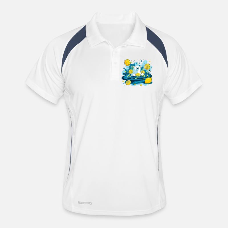 Ours citron dans la bulle d’eau Polo respirant Homme