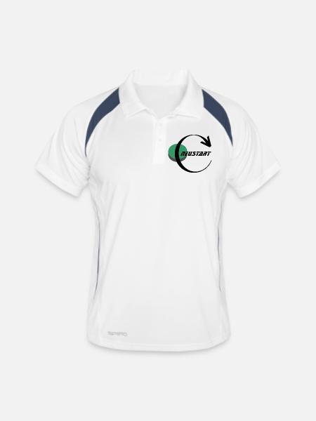 Green circle with black ribbon - Men's Polo breathable - white/navy - Front