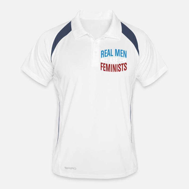 Real Men Are Feminists Equality Statement Tee Männer Polo atmungsaktiv