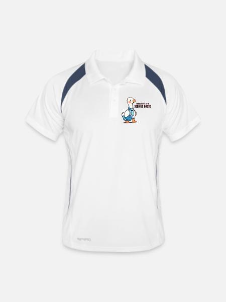 Today I Will be a Serious Goose - Men's Polo breathable - white/navy - Front