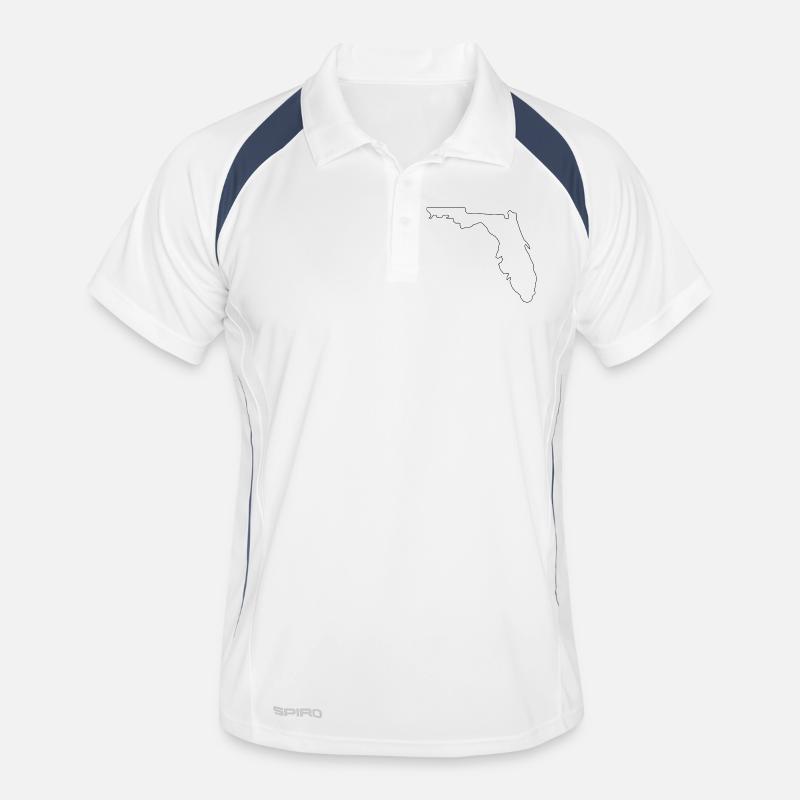 Florida outline map Men's Polo breathable