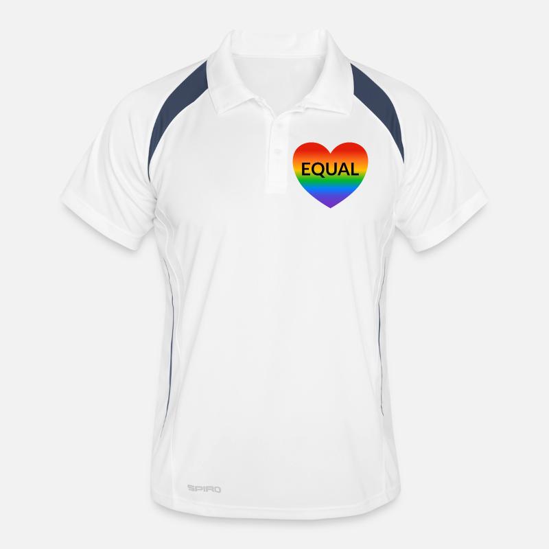 Gleiches Herz Regenbogenstolz Männer Polo atmungsaktiv