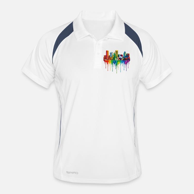 Baltimore Maryland Dripping Paint Men's Polo breathable