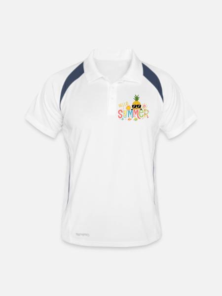 Pineapple Sun Bright Summer - Men's Polo breathable - white/navy