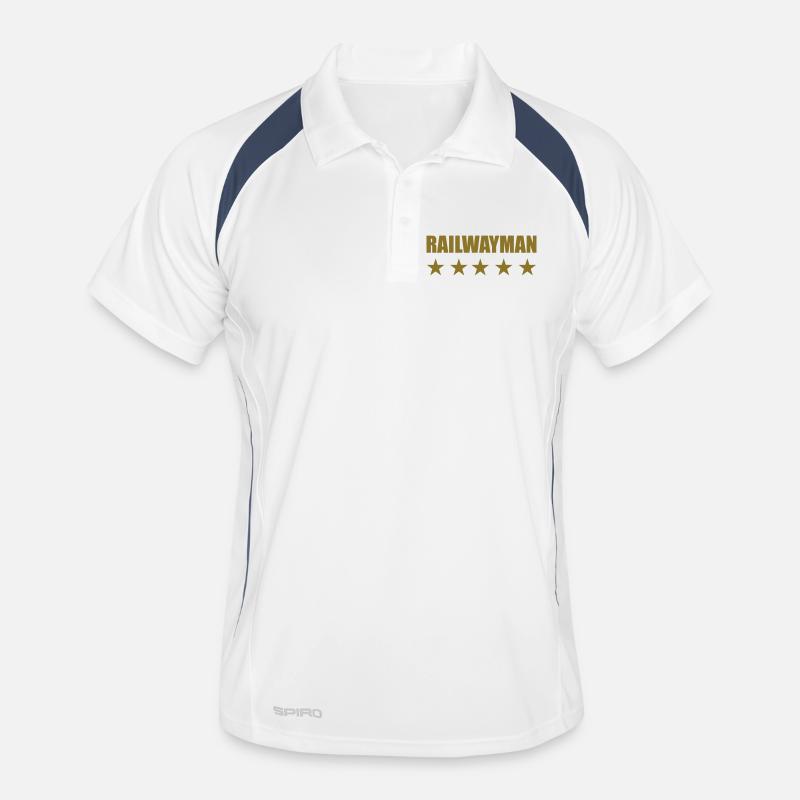 Railway Railwayman Cheminot Train Eisenbahn Men's Polo breathable