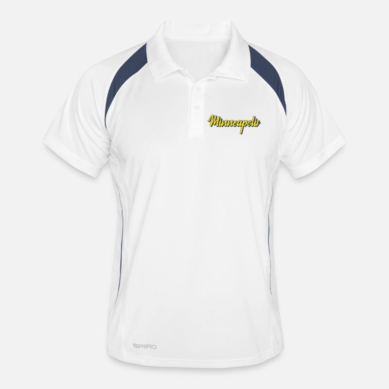 Lettrage Minneapolis BleuJamais Polo respirant Homme