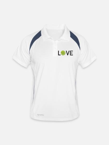 Tennis Lover - Men's Polo breathable - white/navy - Front