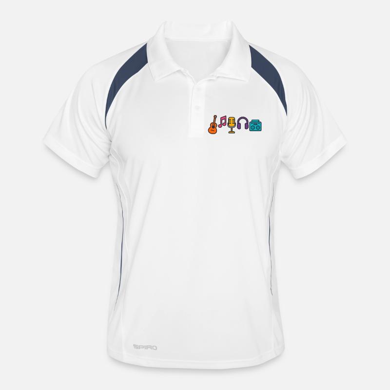 Music Passion Sound Waves Design Gift Men's Polo breathable