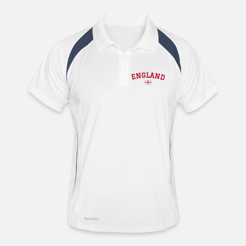 England Flagge Design Rot Männer Polo atmungsaktiv