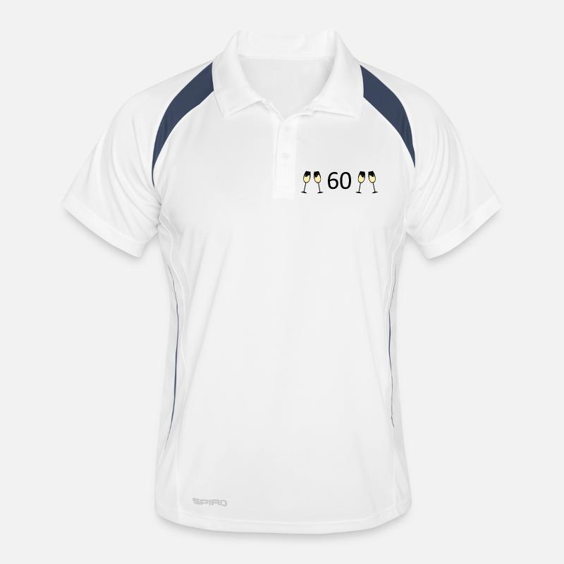 60e anniversaire 60e anniversaire 60 numéro 60 noir Polo respirant Homme
